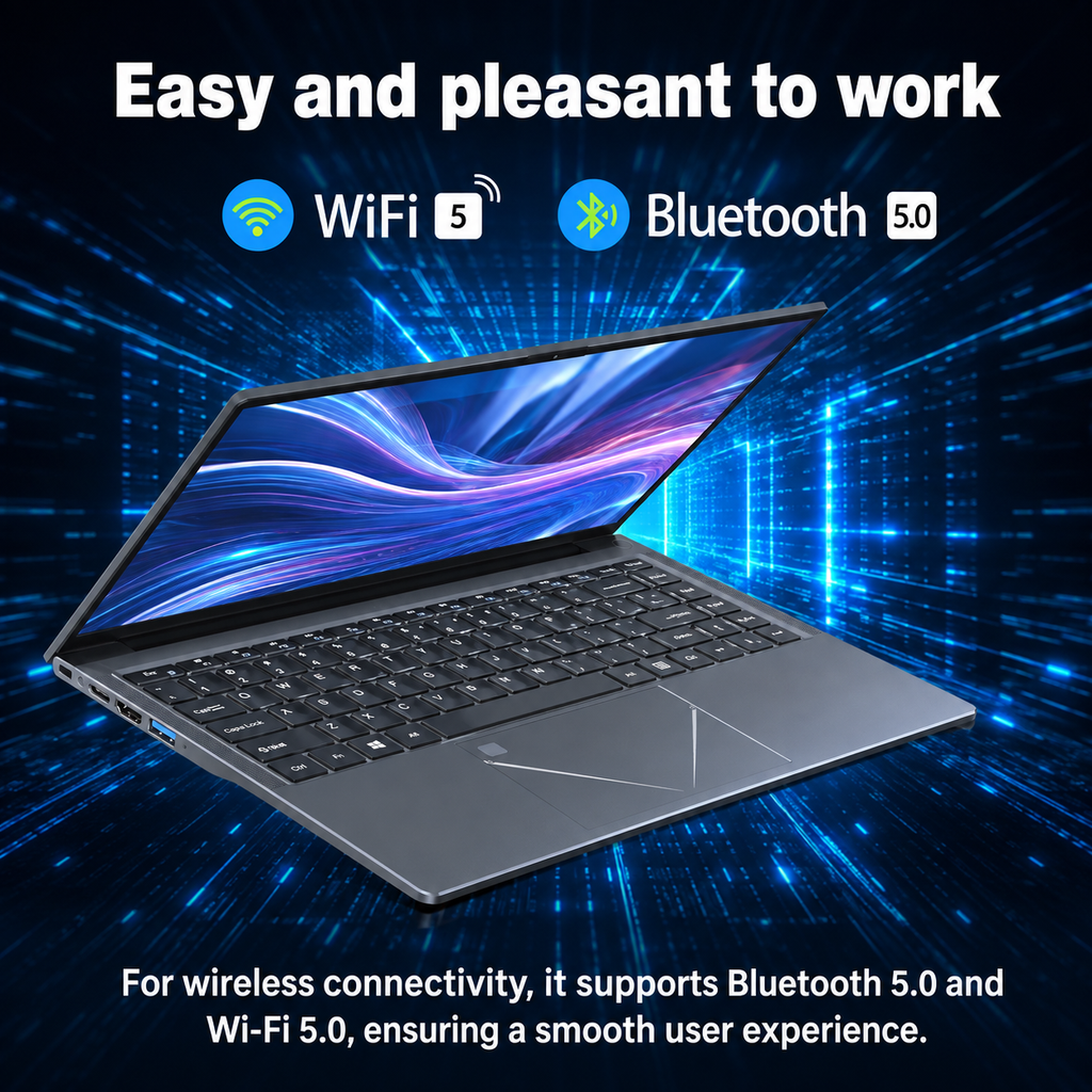 15.6 Student Laptop, Intel I3, 12GB RAM 256GB ROM Notebook Business Laptop for Beginner, Student, Business