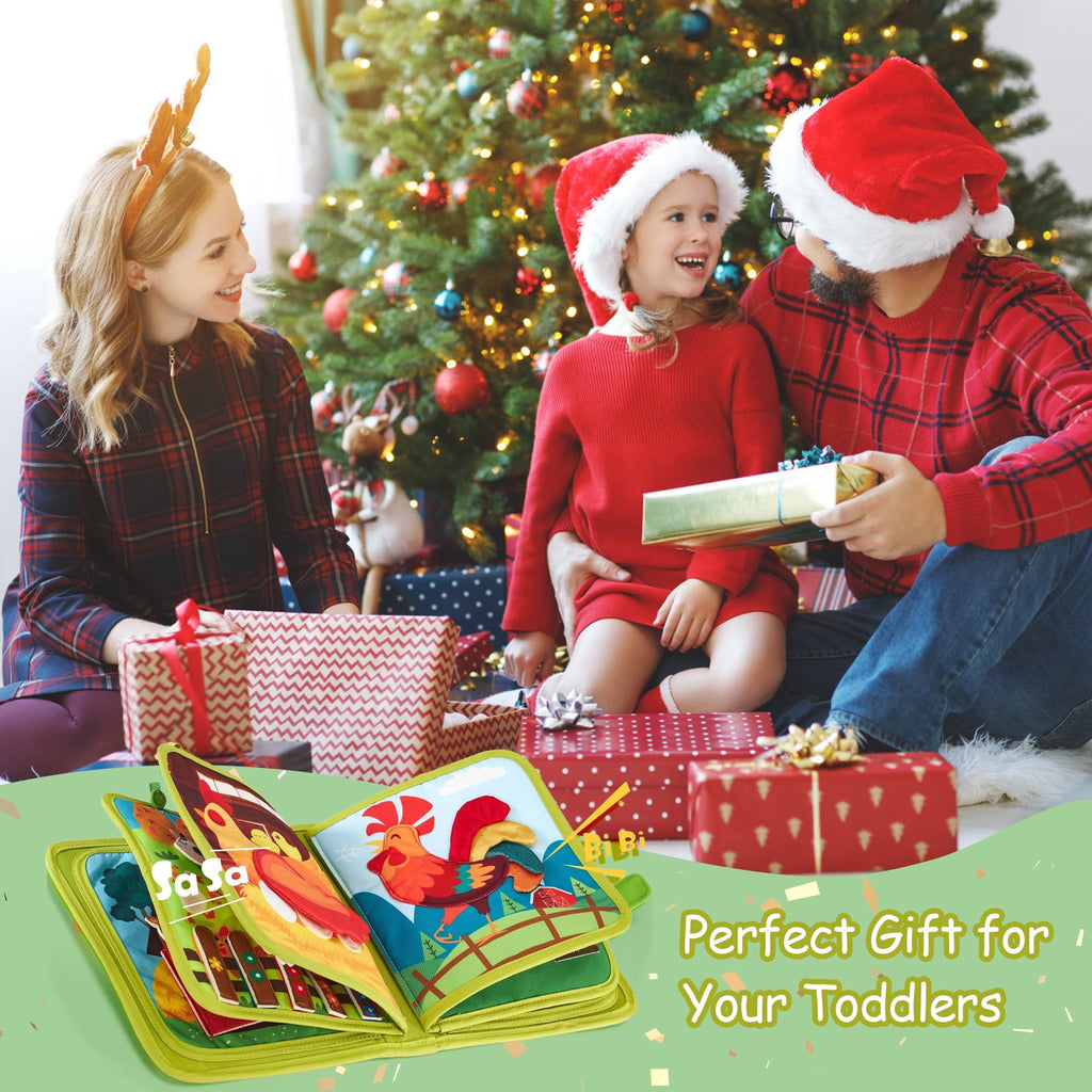 BIGODY Montessori Busy Book & Busy Board Sensory Educational Toy for 1 Year Old Toddlers, Learning Activity Toys for Boys Girls 1-3 Years Old